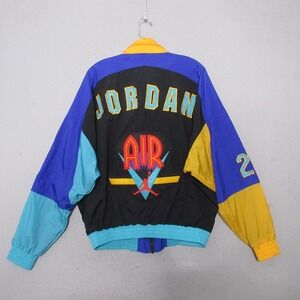 Nike Air Jordan Jacket Men Large Air Jordan‎ Flight Windbreaker Vintage 90s Hood